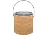 Cork 3 quart Ice Bucket with Metal Lid