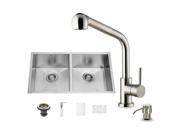 Vigo All in one Steel 32 inch Undermount Kitchen Sink and Faucet Set