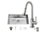 VIGO All in one 32 inch Undermount Steel Sink and Faucet Set