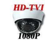 HD TVI 1080P Indoor Dome Camera 2.8mm~12mm White Security Surveillance Infrared IR Varifocal 1920 x 1080 High Definition