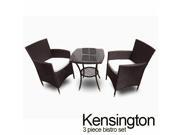 Modern Home Kensington Woven Wicker 3pc Bistro Set