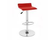 Vandue Modern Home Set of 2 Sigma Contemporary Leather Adjustable Barstool Cherry Red