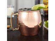 Vandue Corporation Set of 2 Modern Home Authentic 100% Solid Copper Hammered Moscow Mule Mug