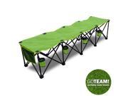 GoTEAM! 4 Seat Portable Folding Team Bench Green