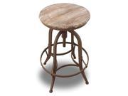 Set of 4 Chester Retro Steel Rotating Adjustable Height Barstool Fire Brown