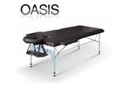 Oasis Elite Professional Aluminum Portable Folding Massage Table w Bonuses Charcoal Black
