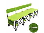 GoTEAM! Pro 4 Seat Portable Folding Team Bench Green