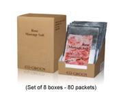 Royal Massage Natural Sea Salt Mineral Massage Scrubbing Salts Case 80g packets x 80 Rose