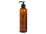 Royal Massage 8oz Empty Massage Oil Bottle with Pump Amber