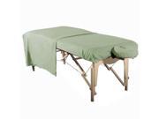 Royal Massage Deluxe Flannel 3pc Sheet Set Face Cover Fitted and Flat Sheet Sage