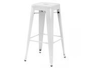 Set of 4 Ajax 30 Contemporary Steel Tolix Style Barstool White