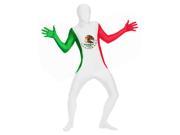 SecondSkin Full Body Spandex Lycra Suit World Flag Design MEXICO X Large