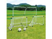 2 in 1 Soccer Hockey goals with Nets Stakes and Carry Case