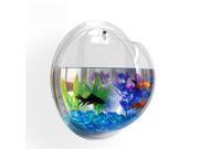Fish Bubble Wall Mounted Fish Tank Aquarium Kit with Plant and Rocks