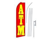 ATM RED YELLOW 38 X 138 SWOOPER FLAGWITH POLE AND SPIKE