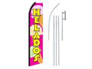 HELADOS PINK YEL ICE CREAM CONES 30 X138 SWOOPERWITH POLE AND SPIKE