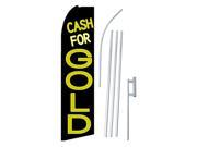 CASH FOR GOLD 38 x 138 SWOOPER FLAGWITH POLE AND SPIKE