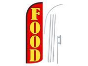 FOOD RED YELLOW NO GRAPHICS DLX 2 SWOOPER 38 X138 WITH POLE AND SPIKE