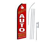 QUALITY AUTO SRVS 38 x 138 SWOOPER FLAGWITH POLE AND SPIKE
