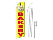 BAKERY RED YELLOW 38 x 138 SWOOPER FLAGWITH POLE AND SPIKE