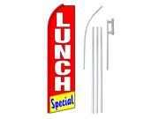 LUNCH SPECIAL RED WHITE 30 X 138 SWOOPERWITH POLE AND SPIKE
