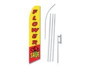 FLOWERS 30 X 138 SWOOPER FLAGWITH POLE AND SPIKE