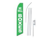 WE SELL BOXES GRN 30 x 138 SWOOPER FLAGWITH POLE AND SPIKE