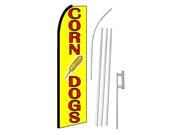 CORN DOGS 30 X 138 SWOOPER FLAGWITH POLE AND SPIKE