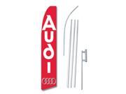 AUDI RED 30 X 138 SWOOPER FLAGWITH POLE AND SPIKE