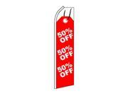50% OFF TAG RED 30 x 138 SWOOPER FLAG