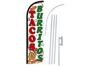 TACOS BURRITOS WHT RED GRN SPD SWOOPER 38 X138 WITH POLE AND SPIKE