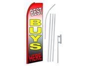BEST BUYS HERE R BLK Y38 x 138 SWOOPER FLAGWITH POLE AND SPIKE