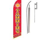 TANNING SALON RD OR 38 x138 SWOOPER FLAGWITH POLE AND SPIKE