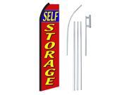 SELF STORAGE RED YELLOW 30 X 138 SWOOPERWITH POLE AND SPIKE