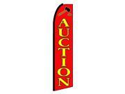 AUCTION RED 38 x 138 SWOOPER FLAG