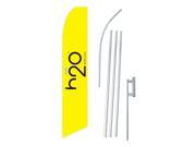 H20 WIRELESS YELLOW 30 x 138 SWOOPER FLAGWITH POLE AND SPIKE