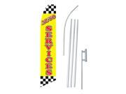 AUTO SERVICES 30 X 138 SWOOPER FLAGWITH POLE AND SPIKE
