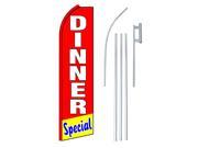 DINNER SPECIAL RED WHT 30 X 138 SWOOPERWITH POLE AND SPIKE