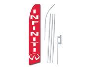 INFINITI RED 30 X 138 SWOOPER FLAGWITH POLE AND SPIKE