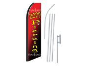 BODY PIERCING 38 x138 SWOOPER FLAGWITH POLE AND SPIKE