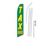 TAX SERVICE GN Y 30 X 138 SWOOPER FLAGWITH POLE AND SPIKE