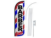 BARBER SHOP RED BL WHT BLK SPD SWOOPER 38 X138 WITH POLE AND SPIKE