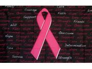 BREAST CANCER AWARENESS BLK 3 X 5 POLY FLAG