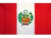 PERU COUNTRY 3 X 5 POLY FLAG