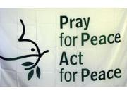 PRAY FOR PEACE RELIGIOUS 3 X5 POLY FLAG