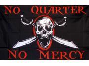 PIRATE NO QUARTER NO MERCY 3 X 5 POLY FLAG