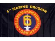 MARINES 6TH DIVISION FLAG 3X5 POLYESTER