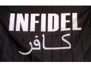 INFIDEL W ARABIC BLACK 3 X 5 FLAG