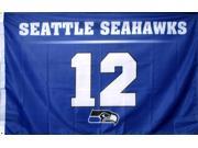 SEATTLE SEAHAWKS 12TH MAN 3X5 FLAG