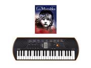 Casio SA 76 44 Key Mini Keyboard Bundle Includes Bonus Les Misérables Beginning Piano Solo Songbook